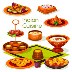 Indian cuisine lunch with traditional asian food