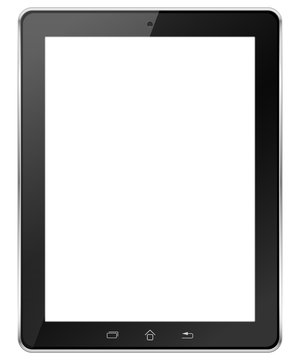 Tablet computer isolated in a white background. To present your application