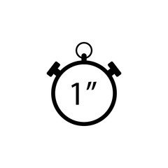 Stopwatch vector icon, 1 second. The sign of win Icon. Premium quality graphic design. Signs, symbols collection, simple icon for websites, web design, mobile app