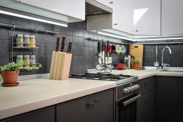 A fragment of the modern style kitchen