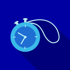 Vector Stopwatch. Classic stopwatch Vector EPS 10. Glass reflections, ground shadow and refection.