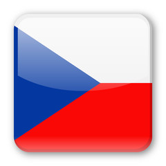 Czech Republic Flag Vector Square Icon