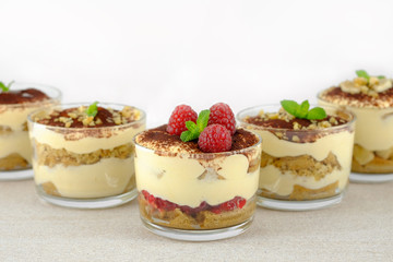 Italian dessert tiramisu.