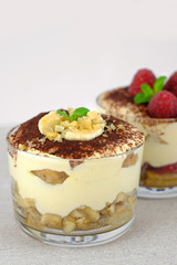 Italian dessert tiramisu.