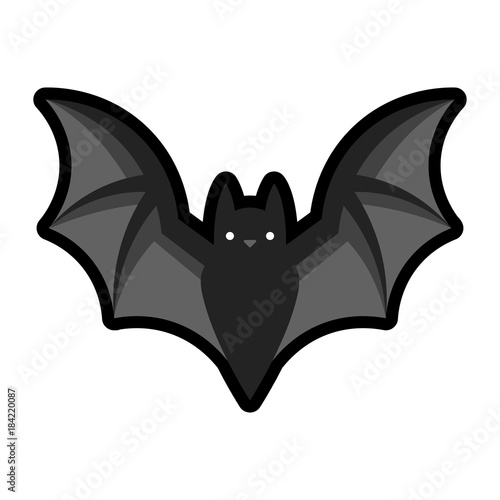 "Cartoon Bat Emoji Isolated On White Background" Stockfotos und