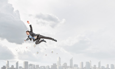 Hand of help and protection . Mixed media