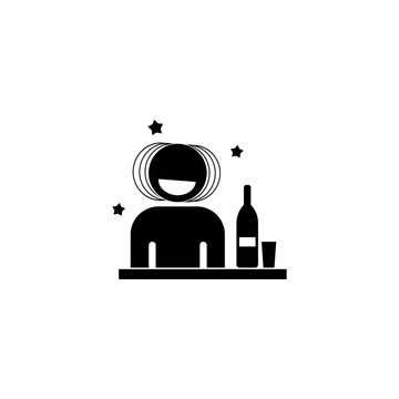 recommend clip art: Drunk Man Icon. Night club icon. Element of human silhouette icon. Premium quality graphic design. Signs, outline symbols collection icon for websites, web design, mobile app