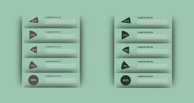Modern strips infographics different options banner for business processes, workflow, diagram, flowcharts