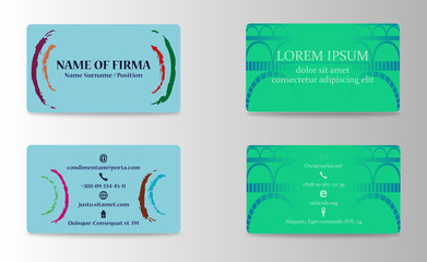 Vector modern creative and trending business cards set collection
