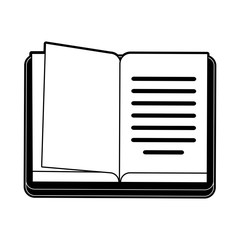 Book open isolated