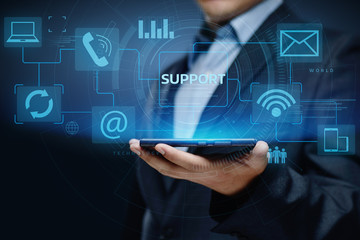 Technical Support Center Customer Service Internet Business Technology Concept