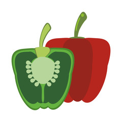 Sliced peppers vegetebles