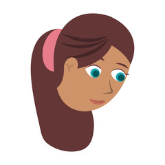 Woman face cartoon