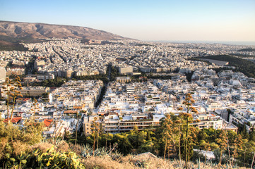 View over the city of Athens, the capital of Greece

