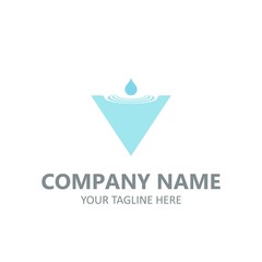 Water logo illustration emblem design element vector design