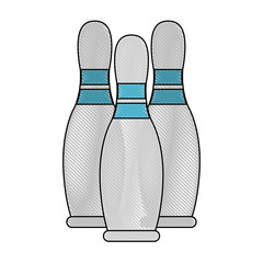 Bowling pins isolated