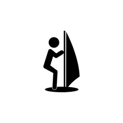 Wind Sail Surf icon. Silhouette of an athlete icon. Sportsman element icon. Premium quality graphic design. Signs, outline symbols collection icon for websites, web design