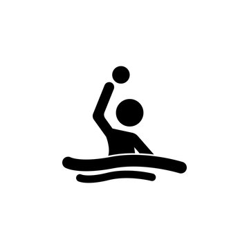 Water polo icon. Silhouette of an athlete icon. Sportsman element icon. Premium quality graphic design. Signs, outline symbols collection icon for websites, web design