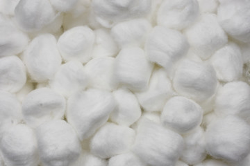 Fototapeta na wymiar Large White Cotton Balls