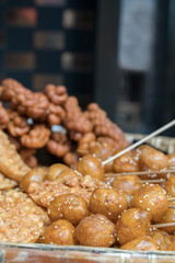 Chinese Street Food, Assortment of Baked Good, Close Up Selective Focus, Chengdu China