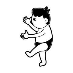 Cute baby walking