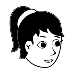 Woman face cartoon