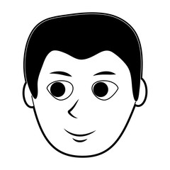 Man face cartoon