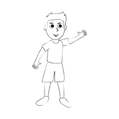 Cute boy cartoon