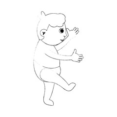 Cute baby walking