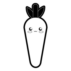 kawaii carrot vector illustration