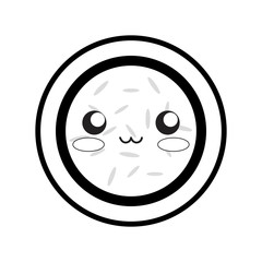 kawaii watermelon  vector illustration