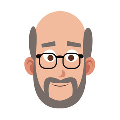 Grandfather face cartoon