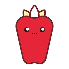 kawaii red pepper  vector illustration