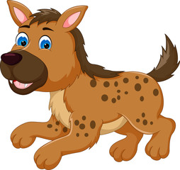 cute hyena cartoon action with laughing