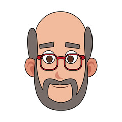 Grandfather face cartoon