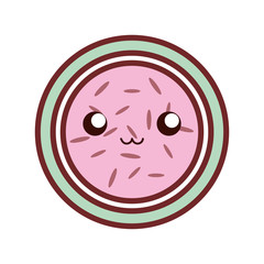 kawaii  watermelon vector illustration