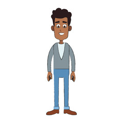 Young man cartoon
