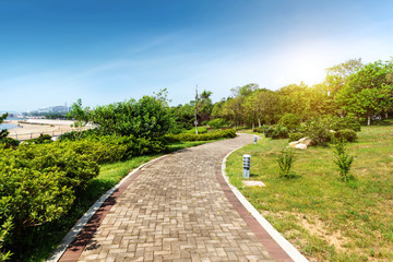Fototapeta na wymiar Waterfront Park in Qingdao, Shandong,china
