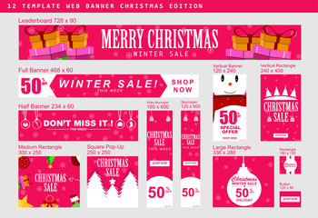 Banner set for Chinese new year sale with hanging lanterns on the branch. Vector design