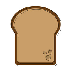 Bread sliced isolated
