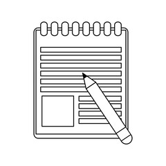 Notebook open isolated