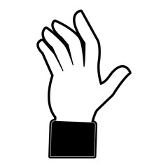 Hand symbol isolated