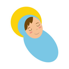 Baby jesus cartoon icon vector illustration graphic design