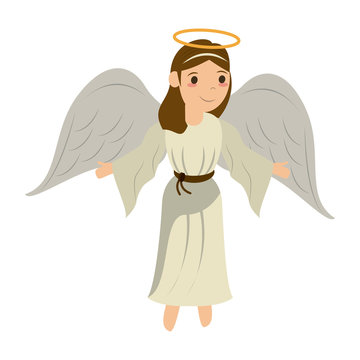Beautiful angel cartoon icon vector illustration graphic design Stock  Vector | Adobe Stock