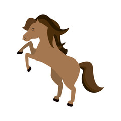 Cute horse cartoon icon vector illustration graphic design