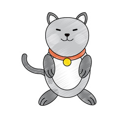 Cute monkey cartoon icon vector illustration graphic design