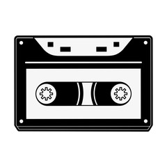 Old cassette media icon vector illustration graphic design