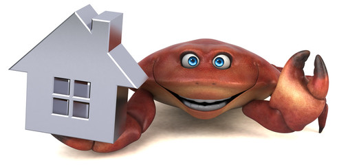 Fun crab - 3D Illustration