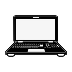 Fototapeta premium Laptop pc technology icon vector illustration graphic design