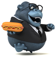 Fun gorilla - 3D Illustration